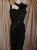 Classic Black Heavy Sequins and Beads Embroidered Design Satin Ready to Wear Draped Saree