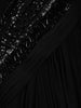 Classic Black Heavy Sequins and Beads Embroidered Design Satin Ready to Wear Draped Saree