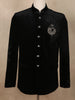 Classic Black Horse Motif Design Velvet Men's Suit