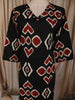 Classic Black Ikat Printed Design Cotton Straight Cut Salwar Suit