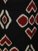 Classic Black Ikat Printed Design Cotton Straight Cut Salwar Suit