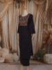 Classic Black Kalamkari Printed Design Cotton Straight Cut Salwar Suit
