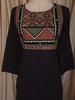 Classic Black Kalamkari Printed Design Cotton Straight Cut Salwar Suit