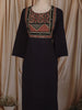 Classic Black Kalamkari Printed Design Cotton Straight Cut Salwar Suit