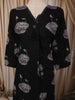 Classic Black Lotus Floral Motif Printed Design Cotton Straight Cut Salwar Suit with Matching Dupatta