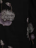 Classic Black Lotus Floral Motif Printed Design Cotton Straight Cut Salwar Suit with Matching Dupatta
