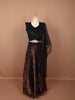 Classic Black Multicolor Floral Printed and Sequins Embroidered Design Organza Party Wear Lehenga with Matching Dupatta