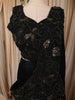 Classic Black Oversized Floral Sequins and Beads Embroidered Design Crepe Silk Ready To Wear Saree with Matching Designer Blouse