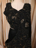 Classic Black Oversized Floral Sequins and Beads Embroidered Design Crepe Silk Ready To Wear Saree with Matching Designer Blouse