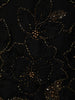 Classic Black Oversized Floral Sequins and Beads Embroidered Design Crepe Silk Ready To Wear Saree with Matching Designer Blouse