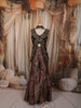 Classic Black Paisley Cutdana Beads Embroidered Design Banarasi Silk Party Wear Palazzo Suit with Matching Choker Dupatta