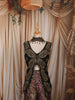 Classic Black Paisley Cutdana Beads Embroidered Design Banarasi Silk Party Wear Palazzo Suit with Matching Choker Dupatta