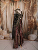 Classic Black Paisley Cutdana Beads Embroidered Design Banarasi Silk Party Wear Palazzo Suit with Matching Choker Dupatta