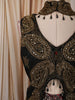 Classic Black Paisley Cutdana Beads Embroidered Design Banarasi Silk Party Wear Palazzo Suit with Matching Choker Dupatta