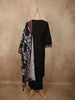 Classic Black Paisley Printed Design Cotton Salwar Suit with Dupatta