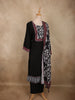 Classic Black Paisley Printed Design Cotton Salwar Suit with Dupatta