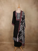 Classic Black Paisley Printed Design Cotton Salwar Suit with Dupatta