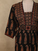 Classic Black Paisley Printed Design Cotton Straight Cut Salwar Suit with Dupatta