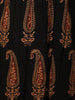 Classic Black Paisley Printed Design Cotton Straight Cut Salwar Suit with Dupatta