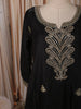 Classic Black Paisley Sequins and Kartana Beads Embroidered Design Palazzo Suit with Matching Dupatta