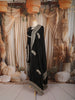 Classic Black Paisley Zari Embroidered and Stone Embellished Design Semi Silk Anarkali Salwar Suit with Matching Dupatta