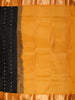 Classic Black Peacock Butta Zari Woven Design Pure Kanchipuram Silk Saree with Contrast Zari Border