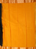Classic Black Peacock Butta Zari Woven Design Pure Kanchipuram Silk Saree with Contrast Zari Border