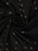 Classic Black Peacock Butta Zari Woven Design Pure Kanchipuram Silk Saree with Contrast Zari Border