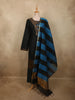 Classic Black Sequins and Beads Embroidered Design Cotton Salwar Suit with Dupatta