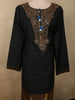 Classic Black Sequins and Beads Embroidered Design Cotton Salwar Suit with Dupatta
