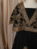 Classic Black Sequins and Beads Embroidered Design Tissue Kids Lehenga with Cape Overlay