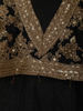 Classic Black Sequins and Beads Embroidered Design Tissue Kids Lehenga with Cape Overlay