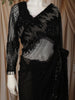 Classic Black Shimmer Design Net Party Wear Saree with Matching Blouse