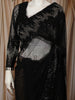 Classic Black Shimmer Design Net Party Wear Saree with Matching Blouse