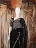 Classic Black Solid Design Net Party Wear Saree with Zardozi Work Designer Border