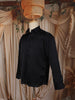 Classic Black Solid Woven Design Pure Cotton Formal Wear Full Sleeve Men Shirt