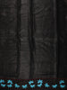 Classic Black Solid Woven Design Pure Tussar Saree with Designer Border
