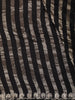 Classic Black  Striped Zari Woven Design Pure Organza Saree with Designer Border
