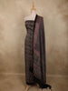 Classic Black Traditional Paisley Printed Design Cotton Unstitched Salwar Material with Dupatta