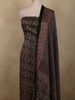 Classic Black Traditional Paisley Printed Design Cotton Unstitched Salwar Material with Dupatta