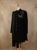 Classic Black Tree Motif Thread Embroidered Design Polynosic Men's Sherwani Suit