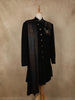 Classic Black Tree Motif Thread Embroidered Design Polynosic Men's Sherwani Suit