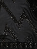 Classic Black Zig Zag Sequins Embroidered Design Chiffon Fancy Saree with Designer Border