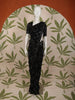 Classic Black Zig Zag Sequins Embroidered Design Chiffon Fancy Saree with Designer Border