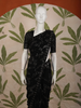 Classic Black Zig Zag Sequins Embroidered Design Chiffon Fancy Saree with Designer Border