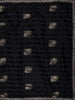 Classic Black and Blue Striped Woven Design Pure Tussar Party Wear Saree with Scalloped Border