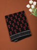 Classic Black and Red Floral Printed Design Cotton Casual Wear Saree