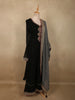 Classic Black sequins and Beads Embroidered Design Georgette Palazzo Suit