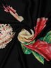 Classic Black with Multicolor Floral Printed Design Georgette Fancy Saree with Designer Border