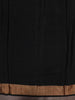 Classic Black with Multicolor Floral Printed Design Semi Silk Festive Saree with Zari Border